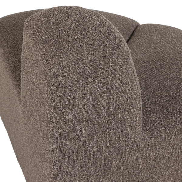 MOJO EETBANK HOEK ROND RUGLEUNING BOUCLE BRUIN MELANGE [fsc]