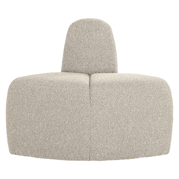 MOJO EETBANK HOEK ROND RUGLEUNING BOUCLE BEIGE MELANGE [fsc]
