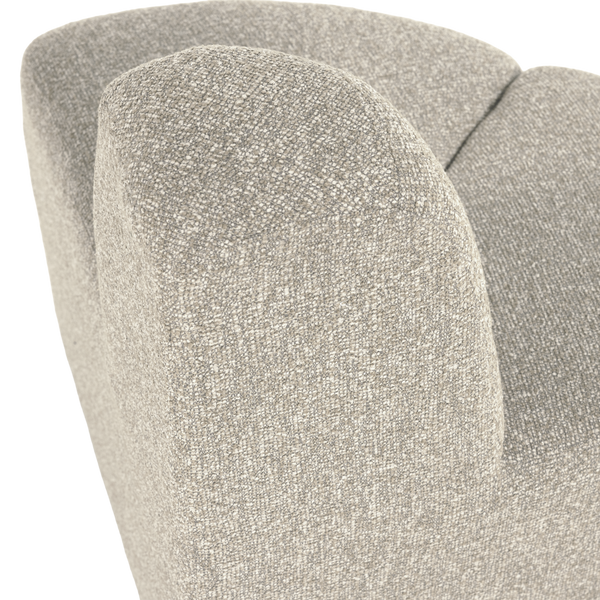 MOJO EETBANK HOEK ROND RUGLEUNING BOUCLE BEIGE MELANGE [fsc]