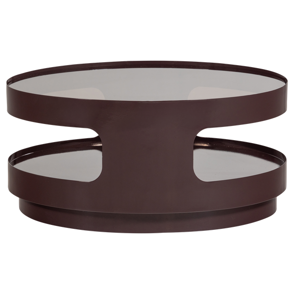 SERO SALONTAFEL METAAL/GLAS BRUIN