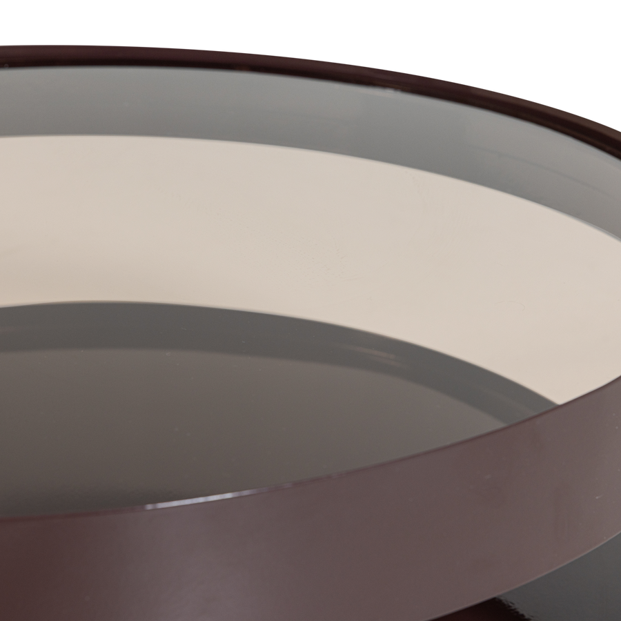 SERO SALONTAFEL METAAL/GLAS BRUIN