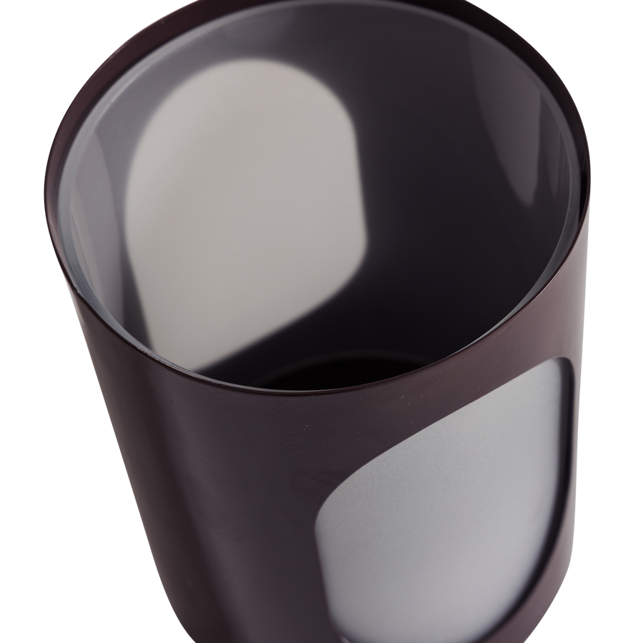 TAVO WINDLICHTEN METAAL/GLAS BRUIN - SET VAN 2