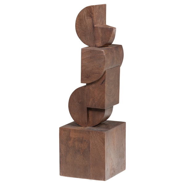 Draxa sculptuur ornament hout bruin