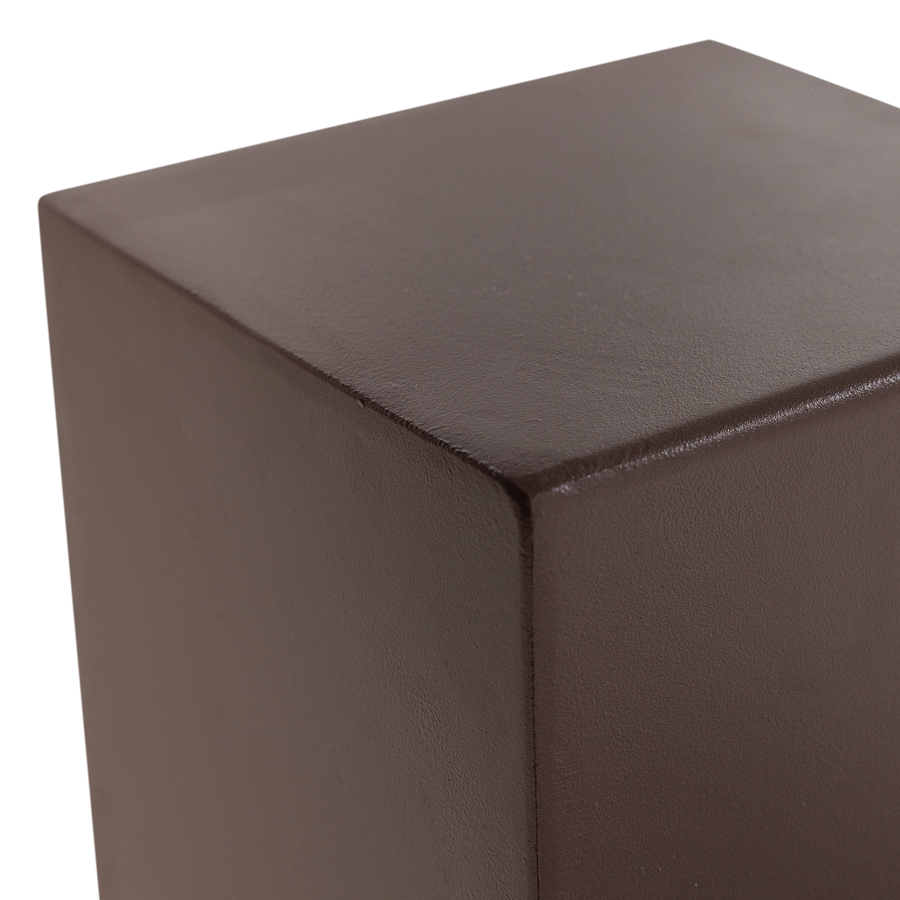 Numo wanddecoratie set vaas/kubus 39 x 19 cm metaal bruin