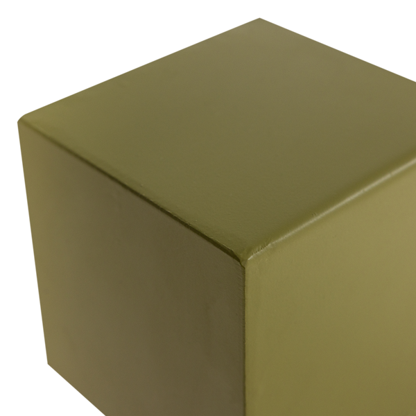 Numo wanddecoratie set vaas/kubus 29 x 13 cm metaal groen