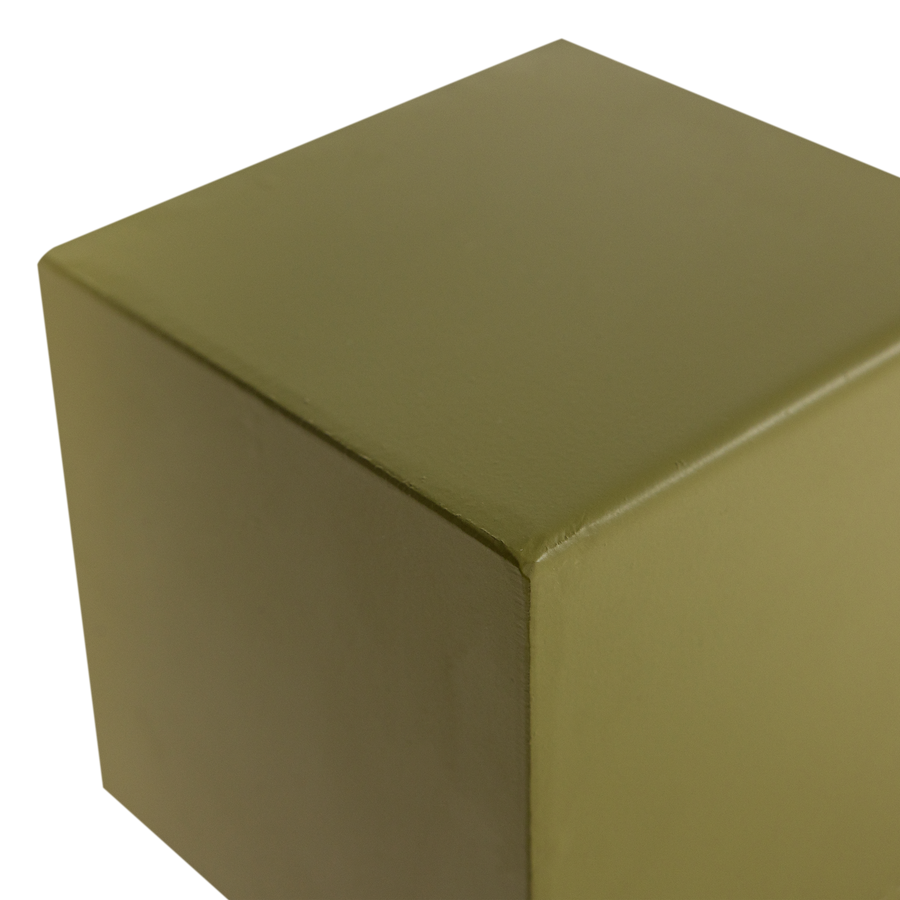 Numo wanddecoratie set vaas/kubus 29 x 13 cm metaal groen