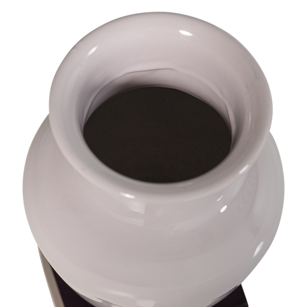 Numo wanddecoratie set vaas/kubus 21 x 10 cm metaal paars