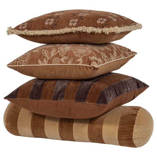Rela sierkussen bruin/ecru - set van 4