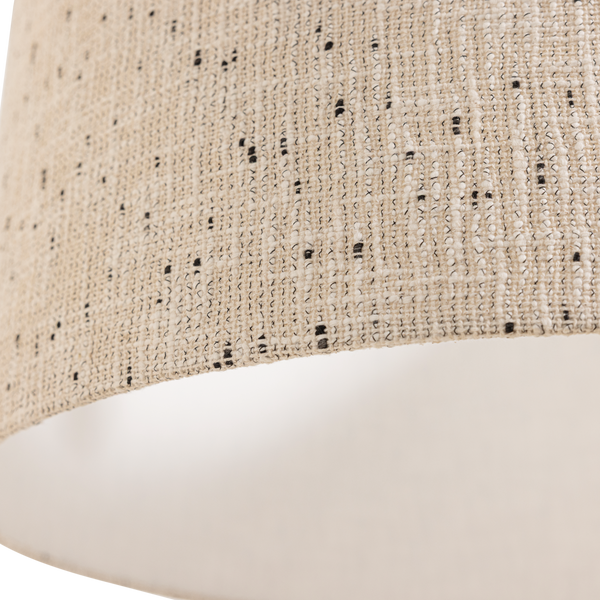 Loft hanglamp metaal/boucle naturel met stippen