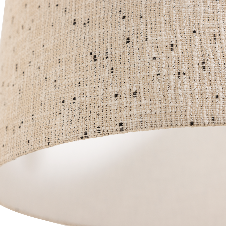 Loft hanglamp metaal/boucle naturel met stippen