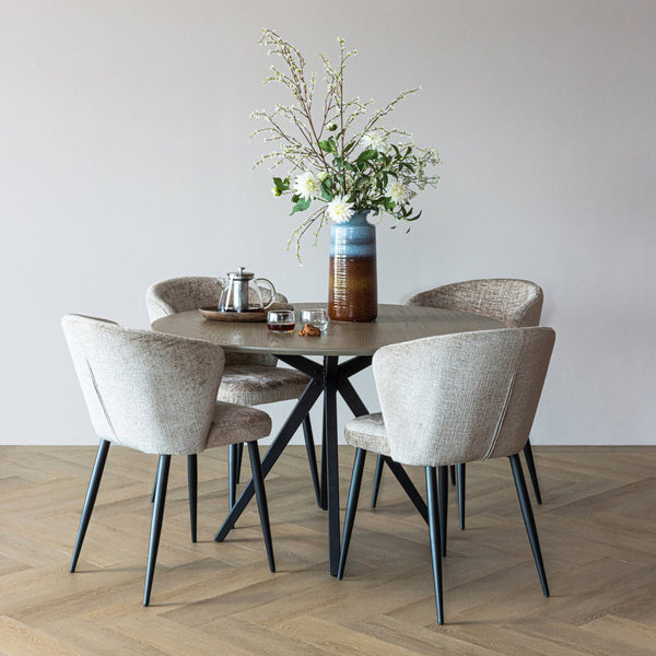 Luse eetkamerstoel velvet beige - set van 2