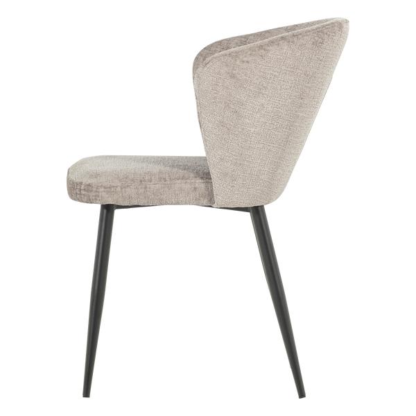 Luse eetkamerstoel velvet beige - set van 2