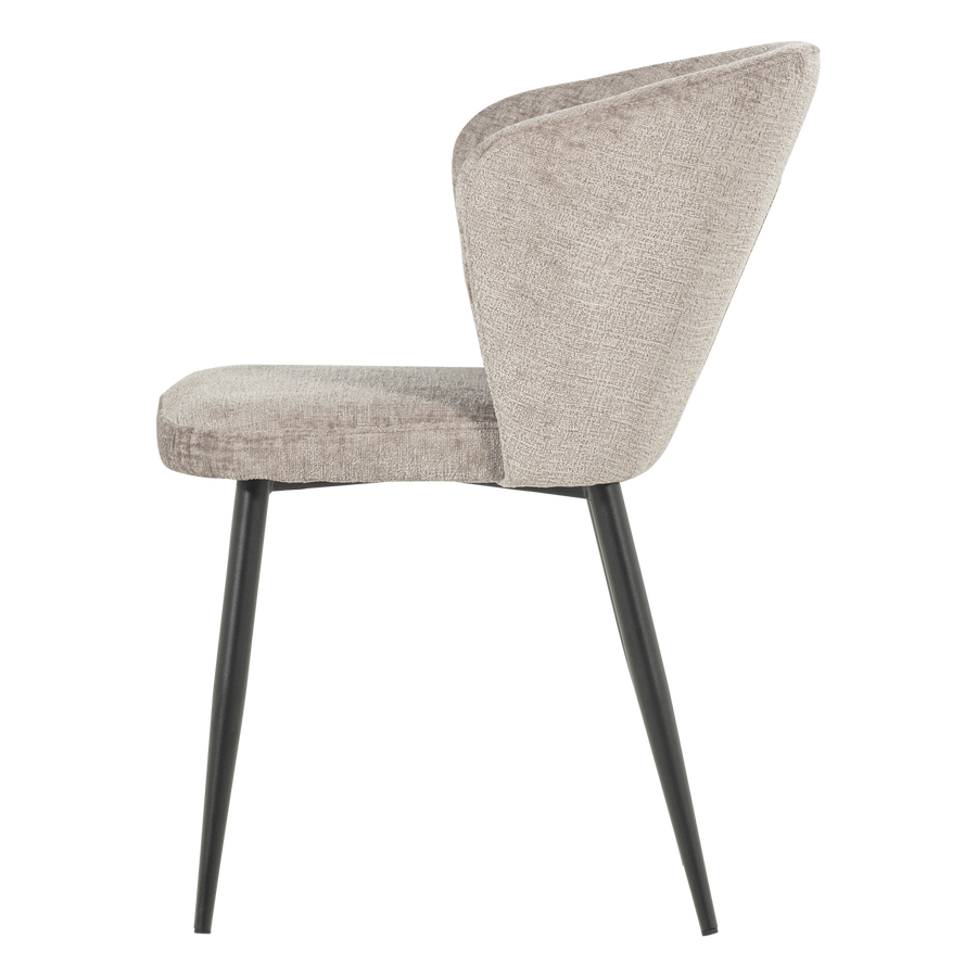 Luse eetkamerstoel velvet beige - set van 2