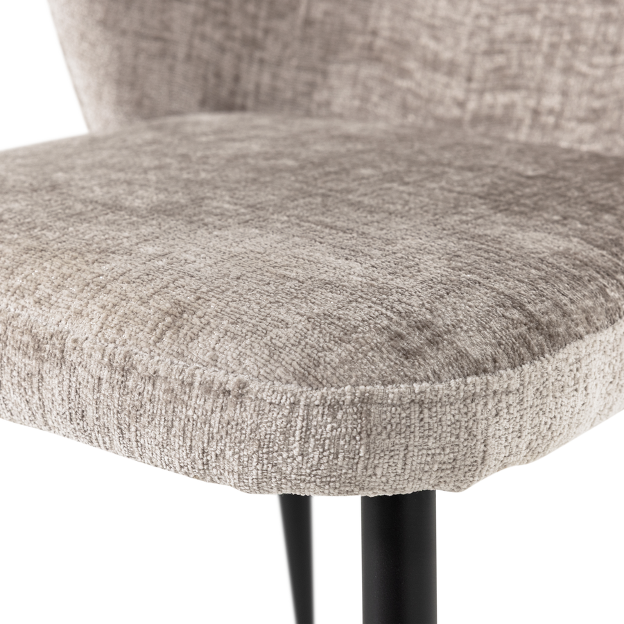 Luse eetkamerstoel velvet beige - set van 2