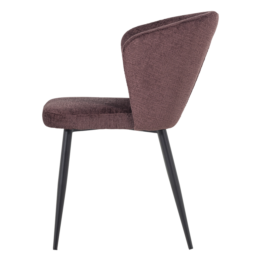 Luse eetkamerstoel velvet paars - set van 2