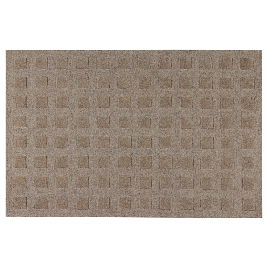 Veya vloerkleed 170 x 240 cm wol/katoen zand