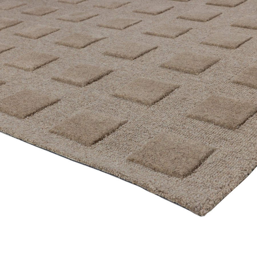 Veya vloerkleed 200 x 300 cm wol/katoen zand