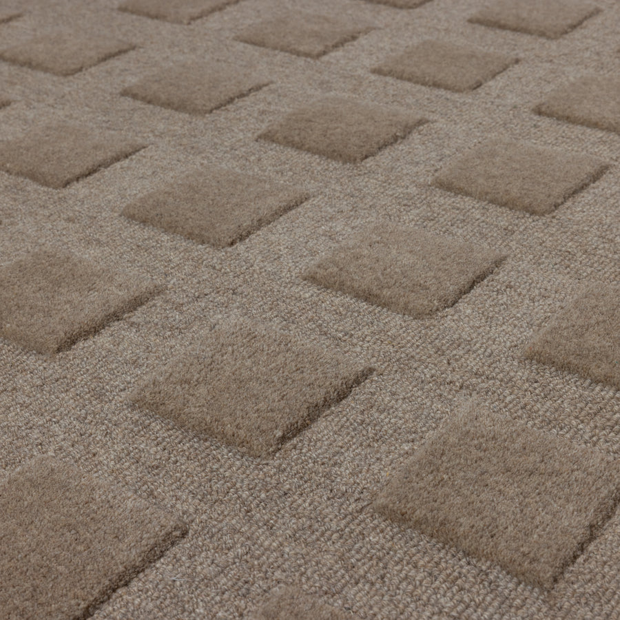 Veya vloerkleed 200 x 300 cm wol/katoen zand
