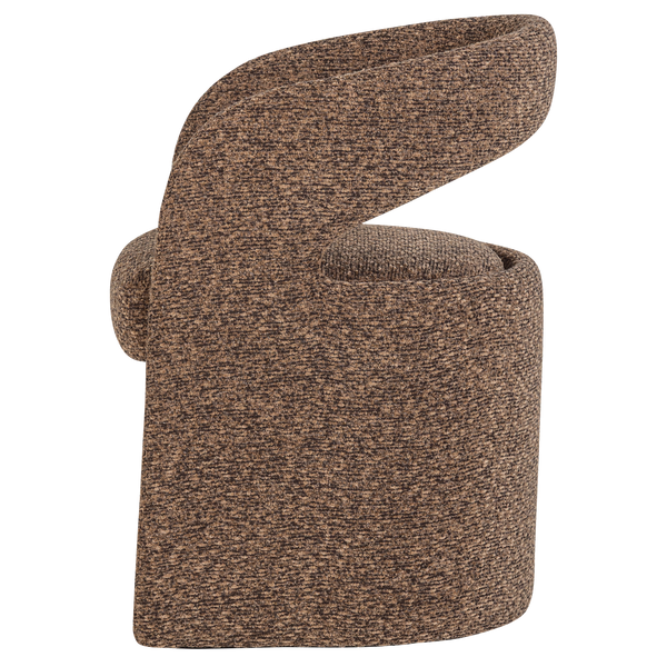 Lanor eetkamerstoel grove boucle bruin