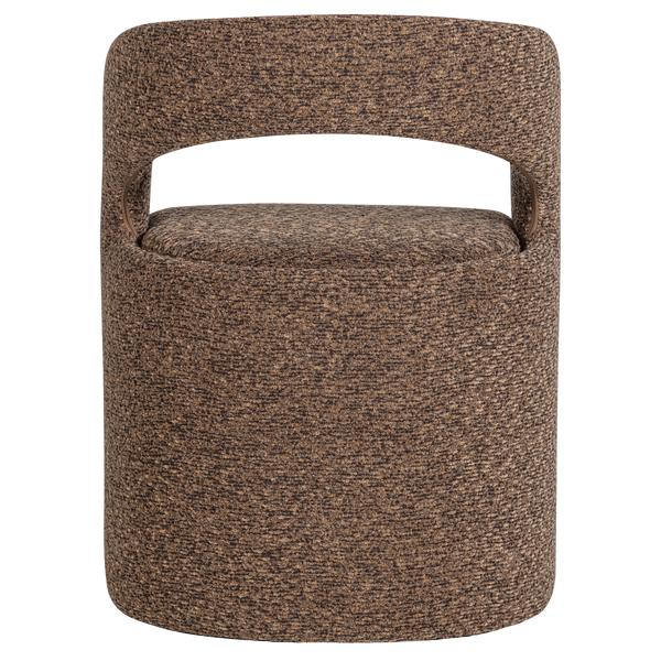 Lanor eetkamerstoel grove boucle bruin