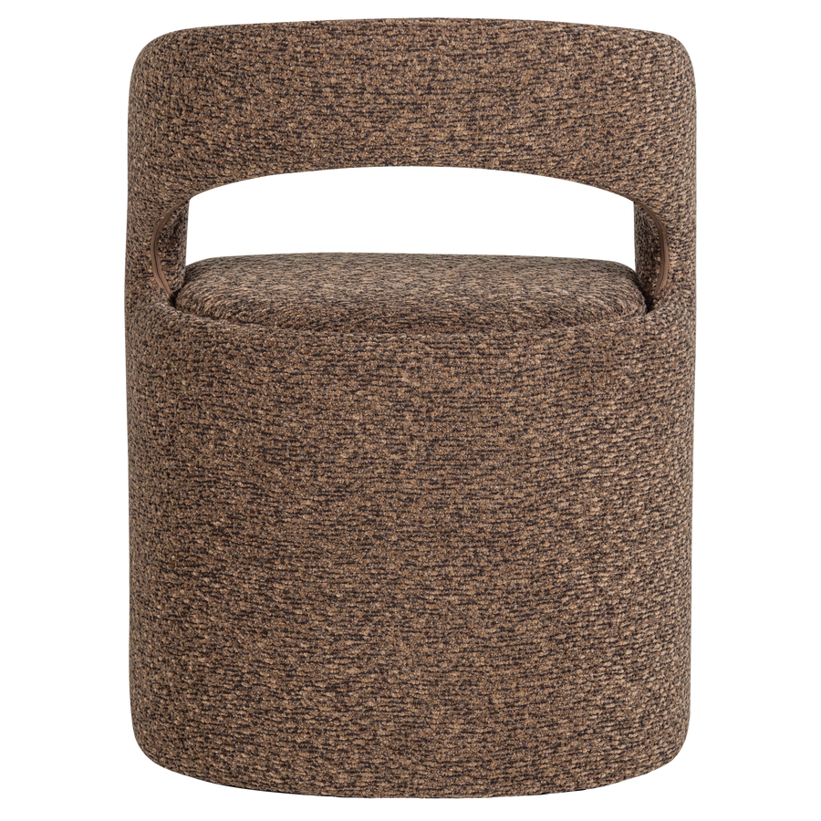 Lanor eetkamerstoel grove boucle bruin