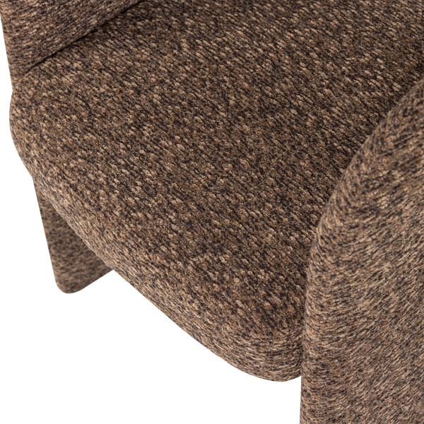 Lanor eetkamerstoel grove boucle bruin