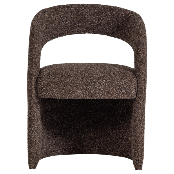 Lanor eetkamerstoel grove boucle donkerbruin