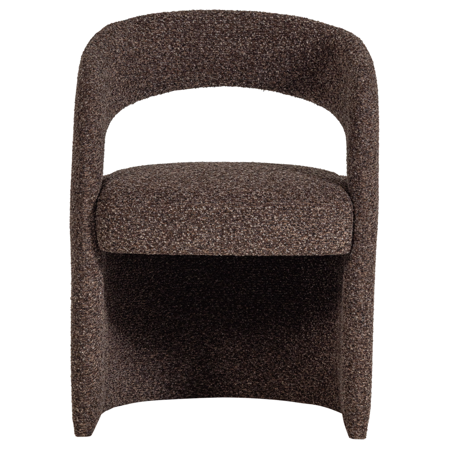 Lanor eetkamerstoel grove boucle donkerbruin
