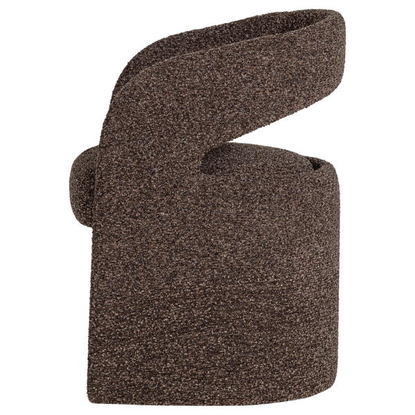 Lanor eetkamerstoel grove boucle donkerbruin