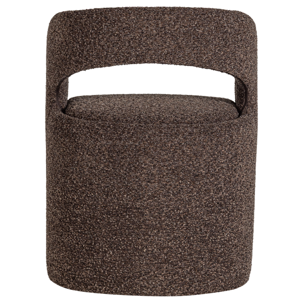 Lanor eetkamerstoel grove boucle donkerbruin