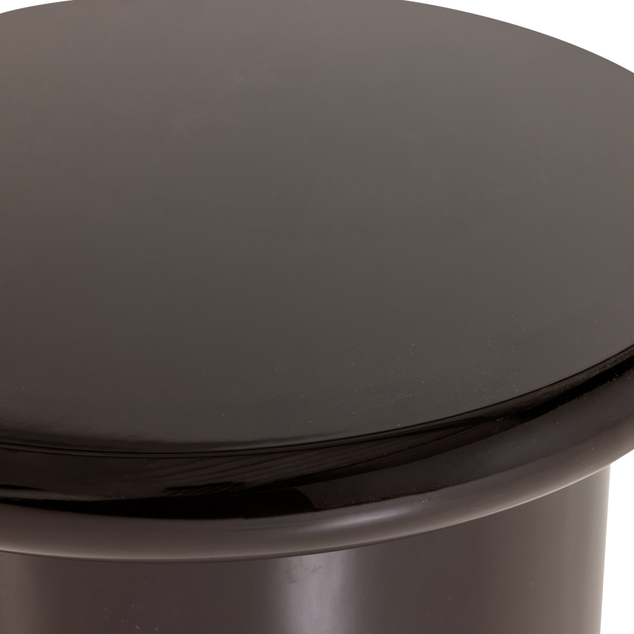 Mavon bijzettafel mdf hoogglans 45xo40 cm donkerbruin
