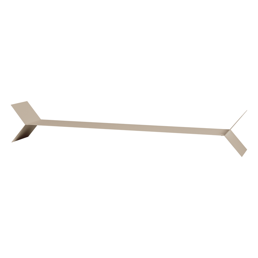 Lorin wandplanken metaal zand - set van 3