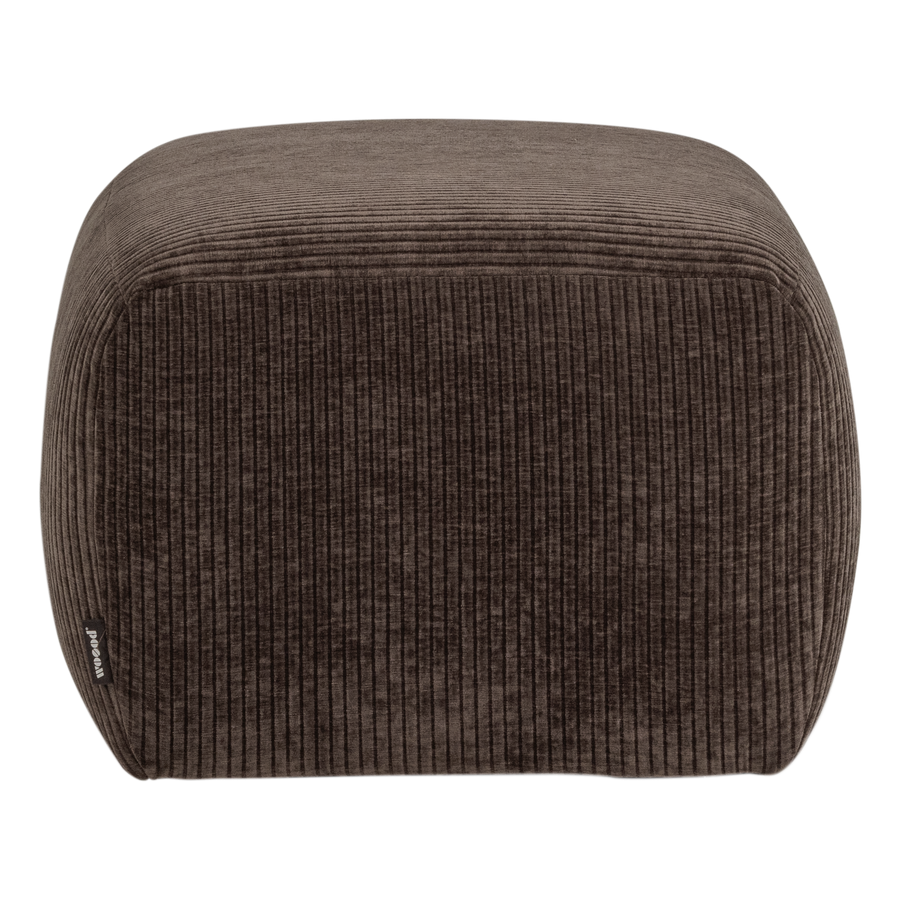Mojo base poef ribstof bruin