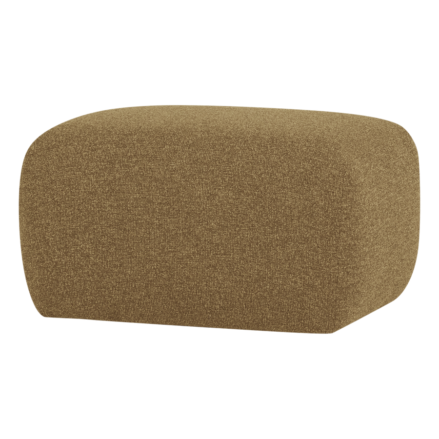 Mojo base poef boucle geel/bruin melange