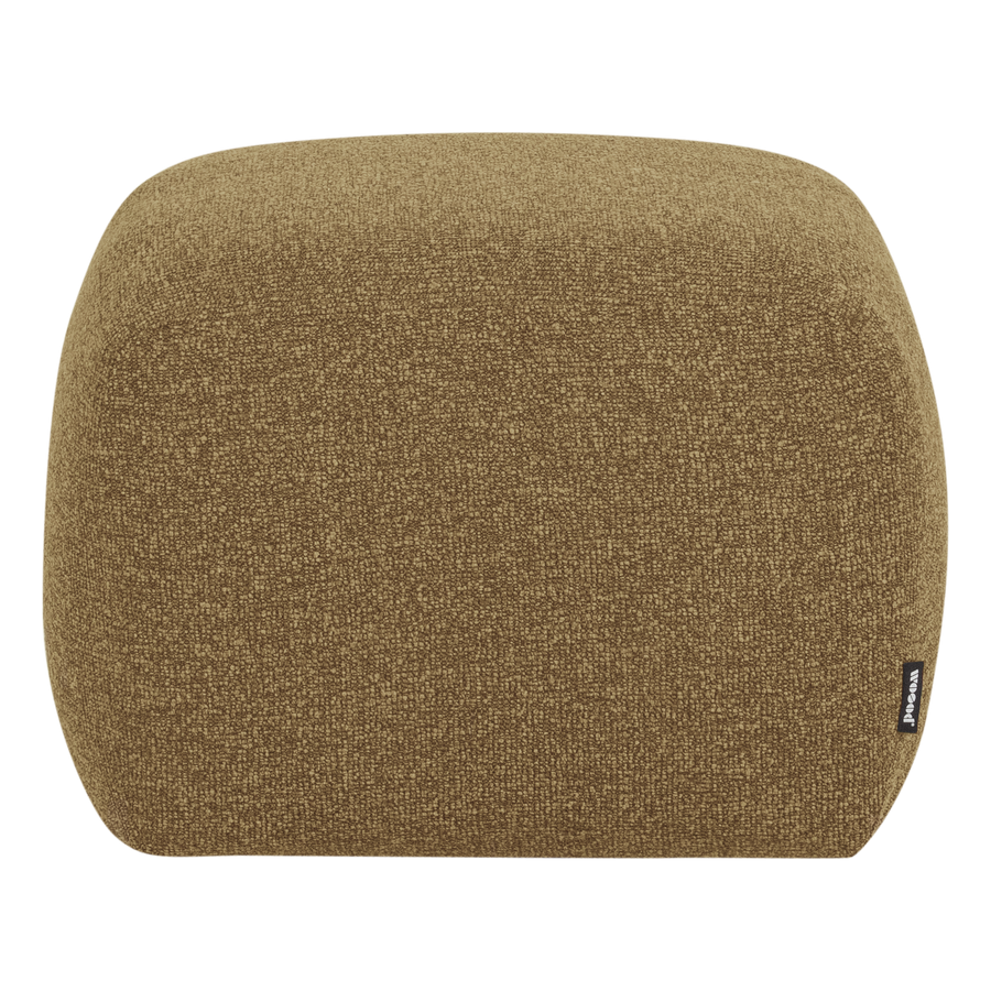 Mojo base poef boucle geel/bruin melange