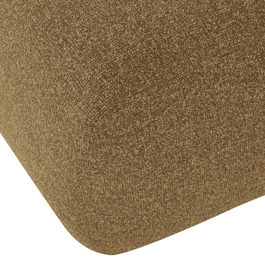 Mojo base poef boucle geel/bruin melange