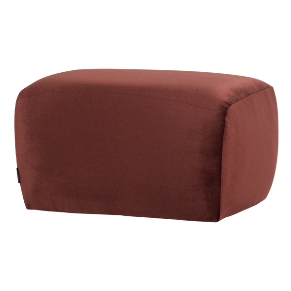Mojo base poef velvet kastanjebruin