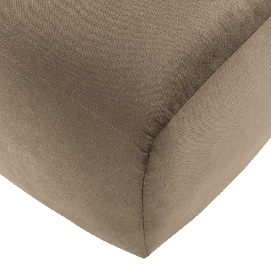 Mojo base poef velvet khaki