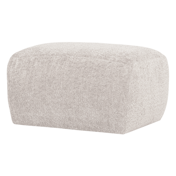 Mojo base poef wollig ecru