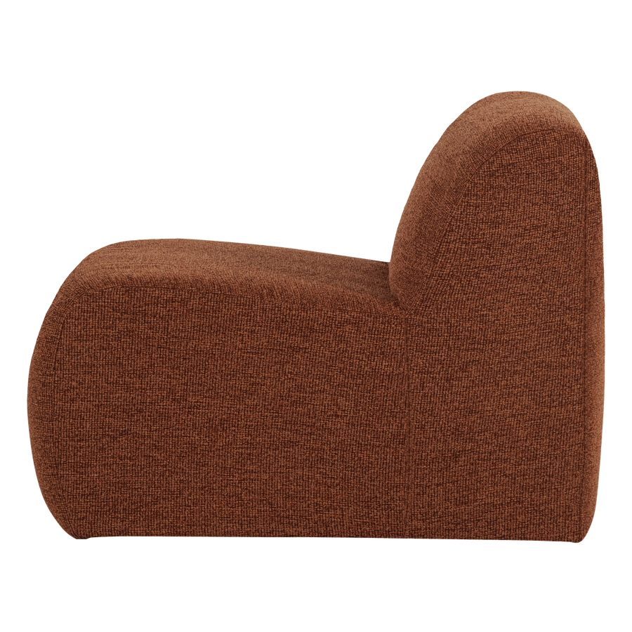 Mojo base 1-zits bankelement boucle roestbruin melange