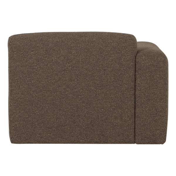 Mojo base 1-zits bankelement arm links boucle bruin