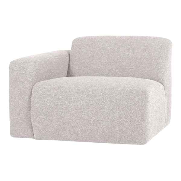 Mojo base 1-zits bankelement arm links boucle ecru