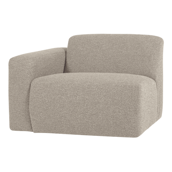 Mojo base 1-zits bankelement arm links boucle beige