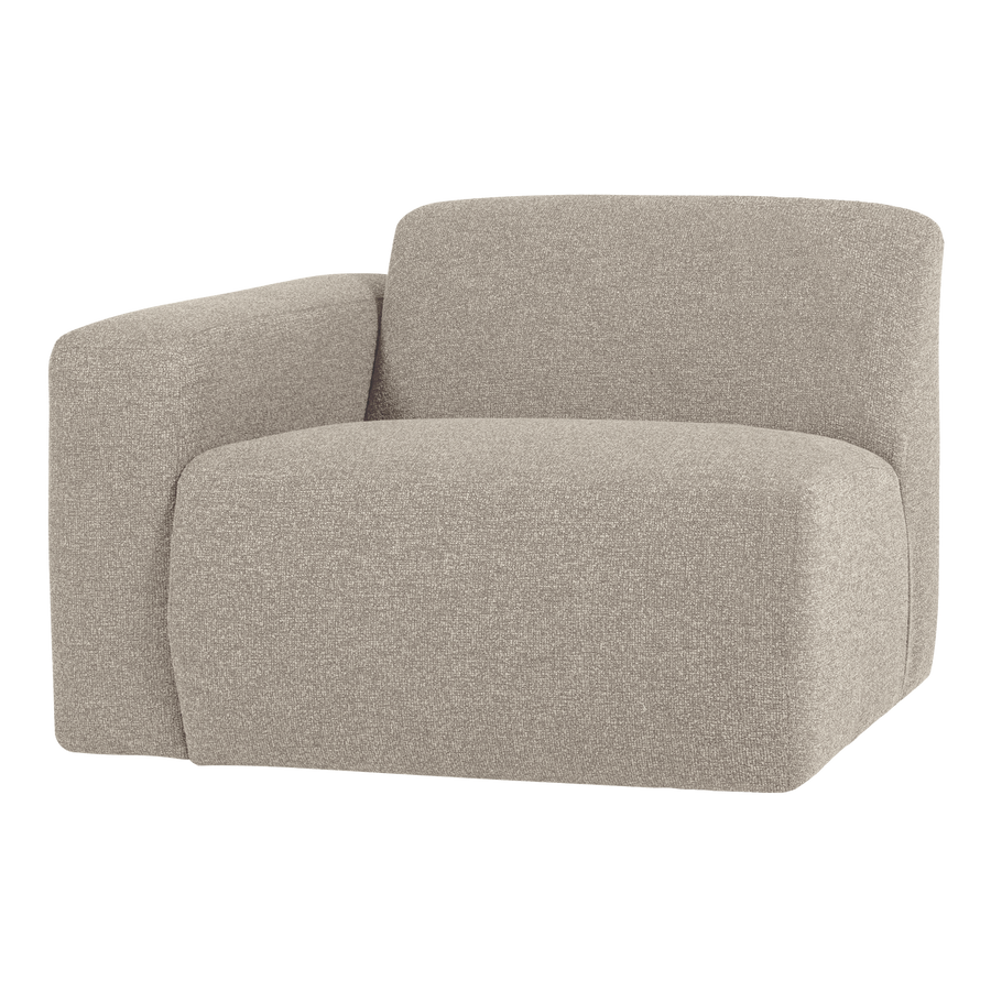 Mojo base 1-zits bankelement arm links boucle beige