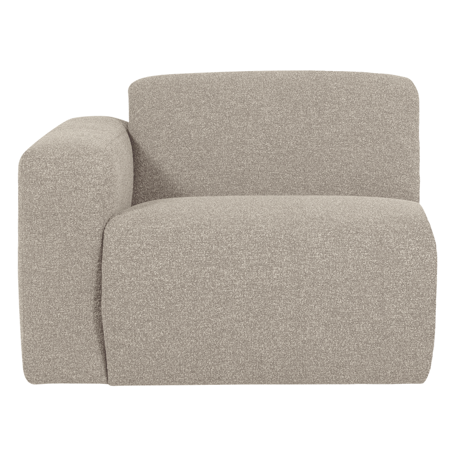Mojo base 1-zits bankelement arm links boucle beige