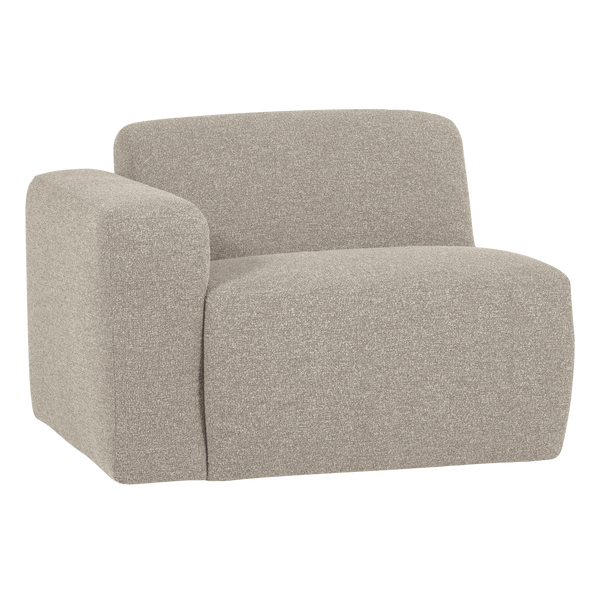 Mojo base 1-zits bankelement arm links boucle beige