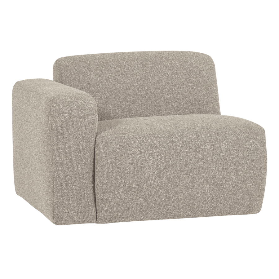 Mojo base 1-zits bankelement arm links boucle beige