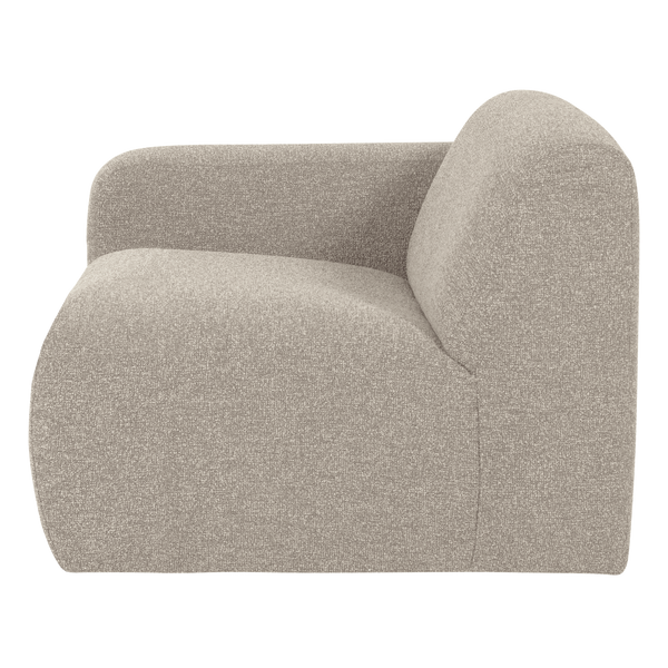 Mojo base 1-zits bankelement arm links boucle beige
