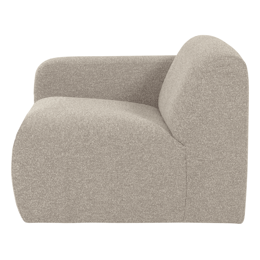 Mojo base 1-zits bankelement arm links boucle beige