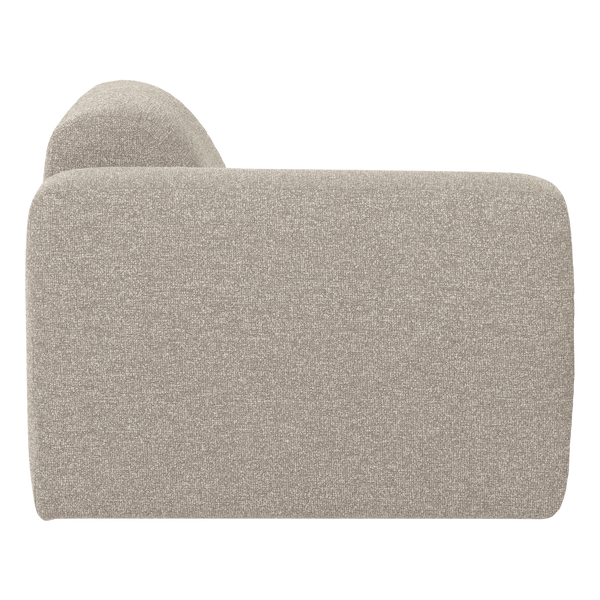 Mojo base 1-zits bankelement arm links boucle beige